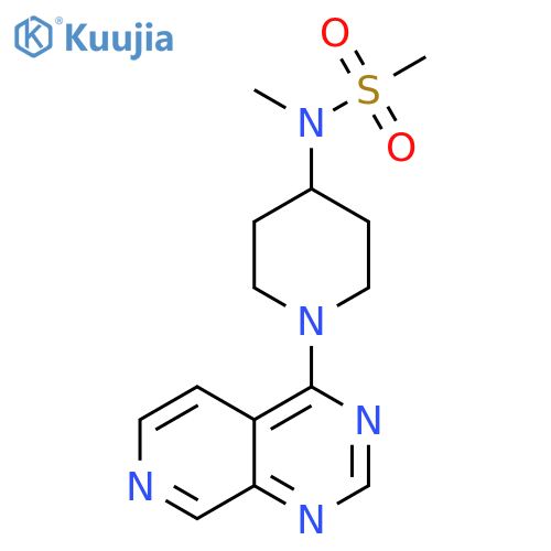 N-methyl-N-(1-{pyrido[3,4-d]pyrimidin-4-yl}piperidin-4-yl)methanesulfonamide structure