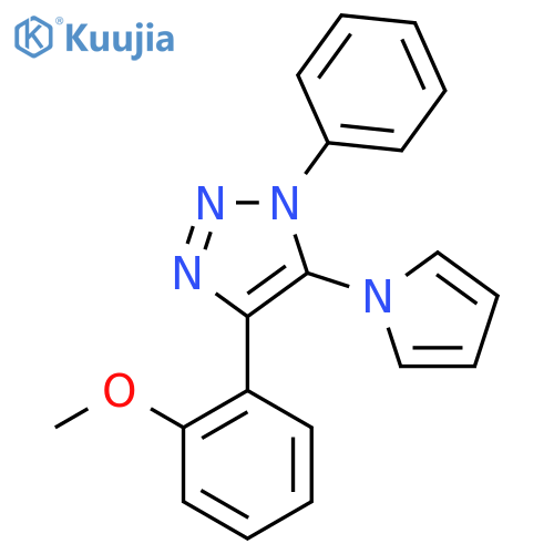 4-(2-methoxyphenyl)-1-phenyl-5-(1H-pyrrol-1-yl)-1H-1,2,3-triazole structure