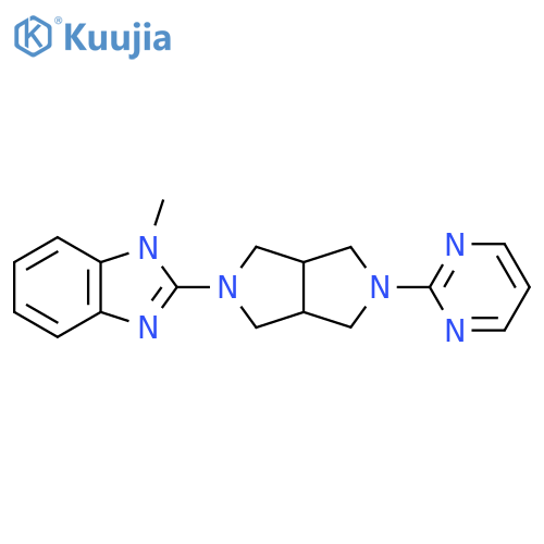 1-methyl-2-5-(pyrimidin-2-yl)-octahydropyrrolo3,4-cpyrrol-2-yl-1H-1,3-benzodiazole structure