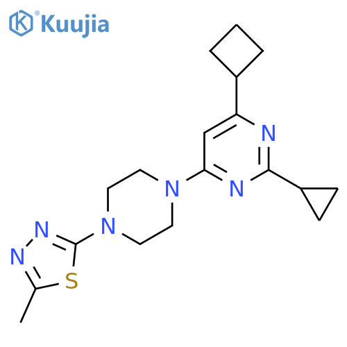 4-Cyclobutyl-2-cyclopropyl-6-[4-(5-methyl-1,3,4-thiadiazol-2-yl)piperazin-1-yl]pyrimidine structure
