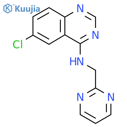6-chloro-N-[(pyrimidin-2-yl)methyl]quinazolin-4-amine structure