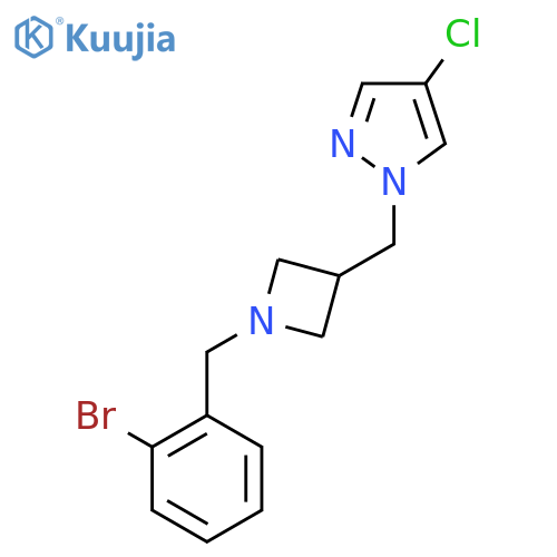 1-({1-[(2-bromophenyl)methyl]azetidin-3-yl}methyl)-4-chloro-1H-pyrazole structure