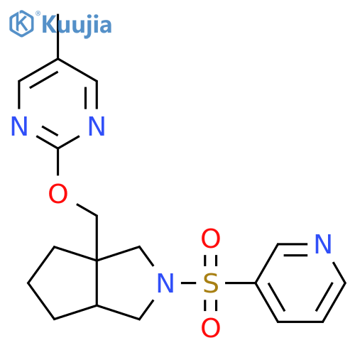 5-Methyl-2-{[2-(pyridine-3-sulfonyl)-octahydrocyclopenta[c]pyrrol-3a-yl]methoxy}pyrimidine structure