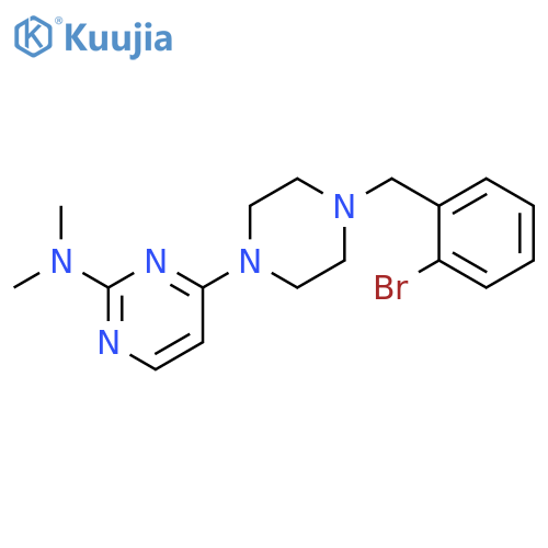 4-{4-[(2-bromophenyl)methyl]piperazin-1-yl}-N,N-dimethylpyrimidin-2-amine structure