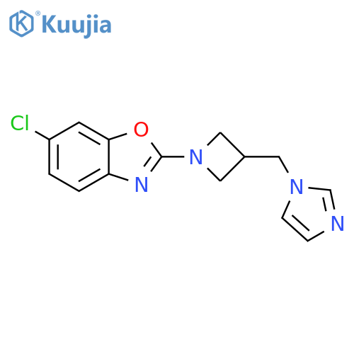 6-chloro-2-{3-[(1H-imidazol-1-yl)methyl]azetidin-1-yl}-1,3-benzoxazole structure