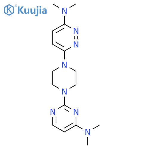2-{4-[6-(dimethylamino)pyridazin-3-yl]piperazin-1-yl}-N,N-dimethylpyrimidin-4-amine structure