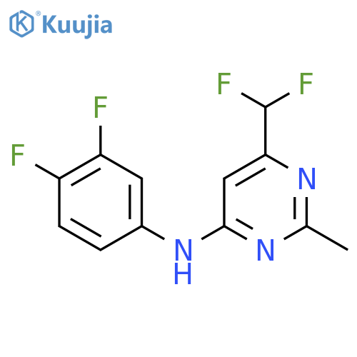 6-(difluoromethyl)-N-(3,4-difluorophenyl)-2-methylpyrimidin-4-amine structure