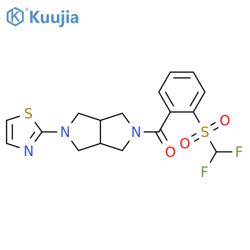 2-[5-(2-difluoromethanesulfonylbenzoyl)-octahydropyrrolo[3,4-c]pyrrol-2-yl]-1,3-thiazole structure