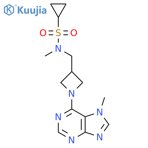 N-methyl-N-{[1-(7-methyl-7H-purin-6-yl)azetidin-3-yl]methyl}cyclopropanesulfonamide structure
