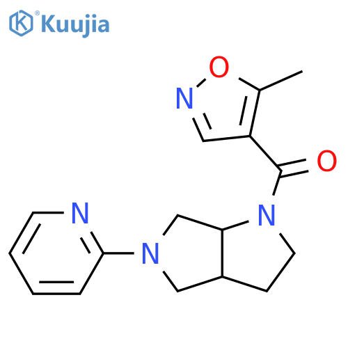2-[1-(5-methyl-1,2-oxazole-4-carbonyl)-octahydropyrrolo[3,4-b]pyrrol-5-yl]pyridine structure