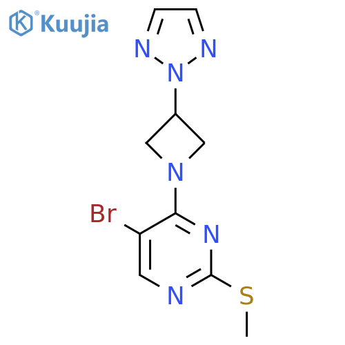 5-bromo-2-(methylsulfanyl)-4-[3-(2H-1,2,3-triazol-2-yl)azetidin-1-yl]pyrimidine structure