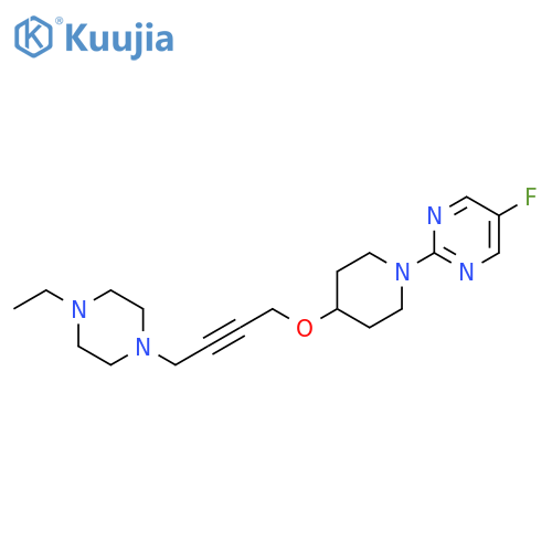 2-(4-{4-(4-ethylpiperazin-1-yl)but-2-yn-1-yloxy}piperidin-1-yl)-5-fluoropyrimidine structure