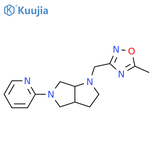 2-{1-[(5-methyl-1,2,4-oxadiazol-3-yl)methyl]-octahydropyrrolo[2,3-c]pyrrol-5-yl}pyridine structure