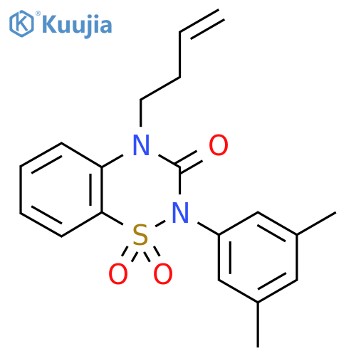 4-(but-3-en-1-yl)-2-(3,5-dimethylphenyl)-3,4-dihydro-2H-1lambda6,2,4-benzothiadiazine-1,1,3-trione structure