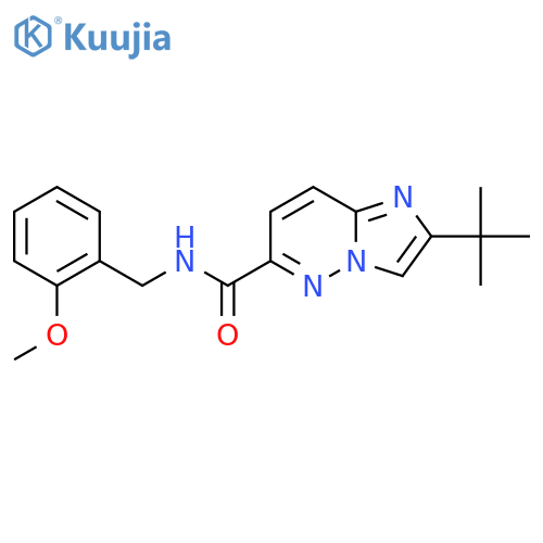 2-tert-butyl-N-[(2-methoxyphenyl)methyl]imidazo[1,2-b]pyridazine-6-carboxamide structure