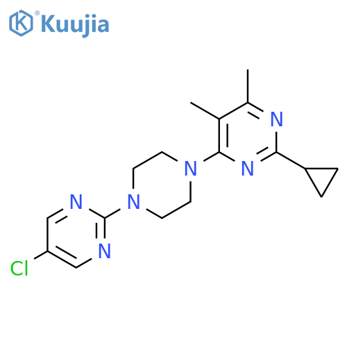 4-[4-(5-Chloropyrimidin-2-yl)piperazin-1-yl]-2-cyclopropyl-5,6-dimethylpyrimidine structure