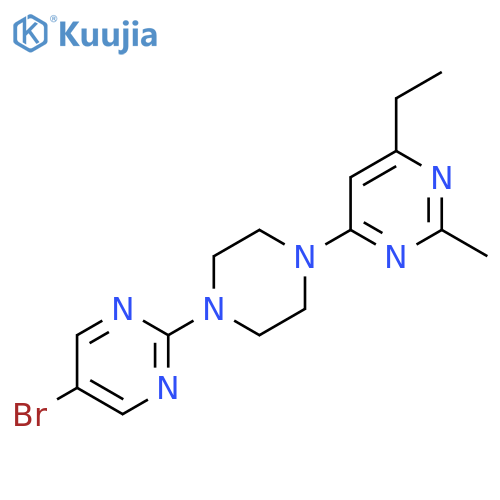 4-[4-(5-Bromopyrimidin-2-yl)piperazin-1-yl]-6-ethyl-2-methylpyrimidine structure