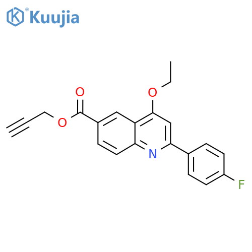 Prop-2-yn-1-yl 4-ethoxy-2-(4-fluorophenyl)quinoline-6-carboxylate structure
