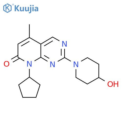 8-cyclopentyl-2-(4-hydroxypiperidin-1-yl)-5-methyl-7H,8H-pyrido[2,3-d]pyrimidin-7-one structure