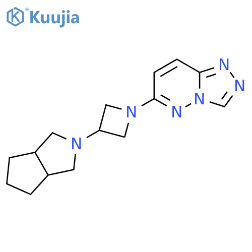 3-{Octahydrocyclopenta[c]pyrrol-2-yl}-1-{[1,2,4]triazolo[4,3-b]pyridazin-6-yl}azetidine structure