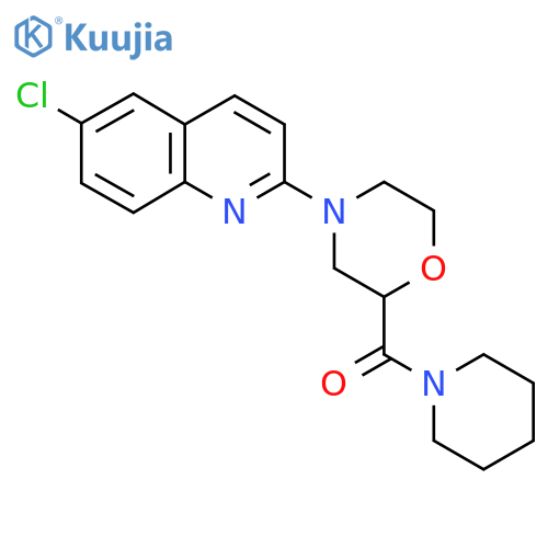 6-Chloro-2-[2-(piperidine-1-carbonyl)morpholin-4-yl]quinoline structure
