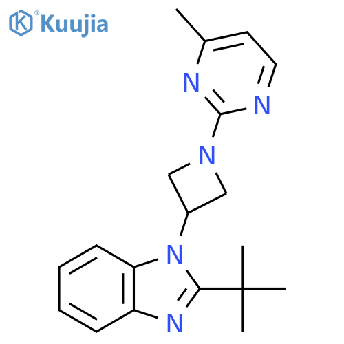 2-tert-butyl-1-[1-(4-methylpyrimidin-2-yl)azetidin-3-yl]-1H-1,3-benzodiazole structure