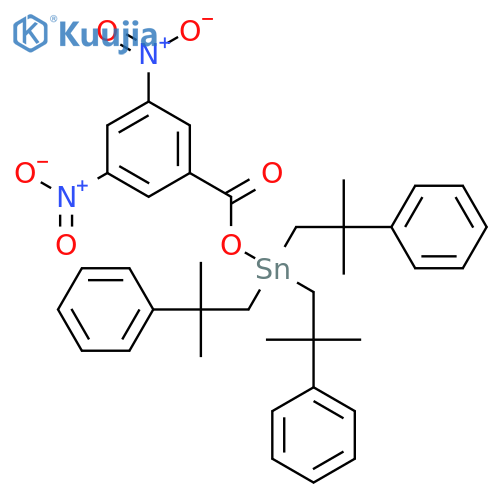 Tris(2-methyl-2-phenylpropyl)stannyl 3,5-dinitrobenzoate structure