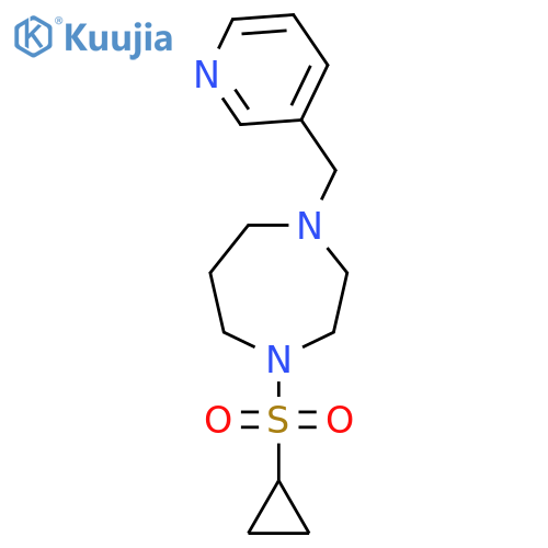 1-(Cyclopropanesulfonyl)-4-[(pyridin-3-yl)methyl]-1,4-diazepane structure