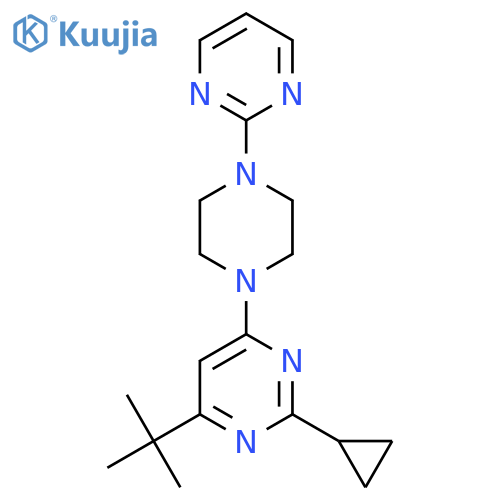 4-Tert-butyl-2-cyclopropyl-6-[4-(pyrimidin-2-yl)piperazin-1-yl]pyrimidine structure
