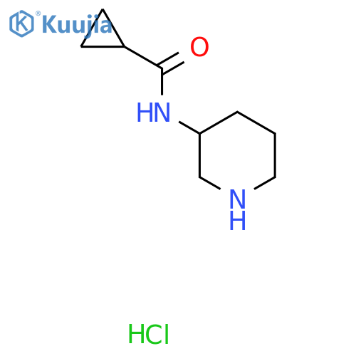 N-(piperidin-3-yl)cyclopropanecarboxamide hydrochloride structure