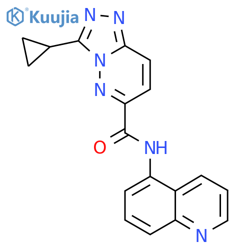 3-cyclopropyl-N-(quinolin-5-yl)-[1,2,4]triazolo[4,3-b]pyridazine-6-carboxamide structure