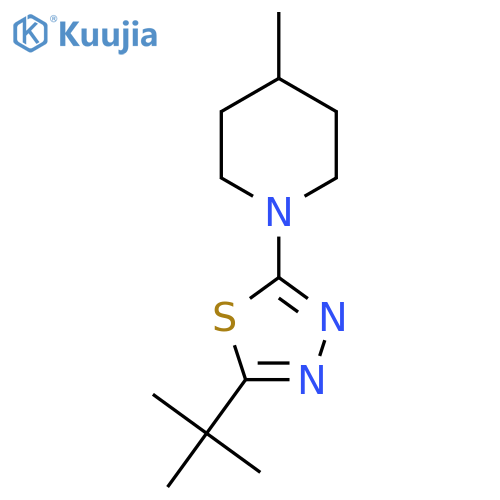 1-(5-Tert-butyl-1,3,4-thiadiazol-2-yl)-4-methylpiperidine structure