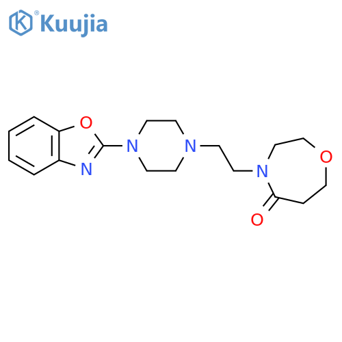 4-{2-[4-(1,3-Benzoxazol-2-yl)piperazin-1-yl]ethyl}-1,4-oxazepan-5-one structure