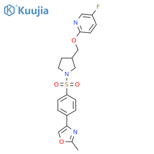 5-Fluoro-2-({1-[4-(2-methyl-1,3-oxazol-4-yl)benzenesulfonyl]pyrrolidin-3-yl}methoxy)pyridine structure