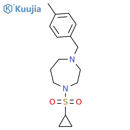 1-(Cyclopropanesulfonyl)-4-[(4-methylphenyl)methyl]-1,4-diazepane structure