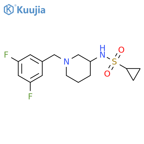 N-{1-[(3,5-difluorophenyl)methyl]piperidin-3-yl}cyclopropanesulfonamide structure