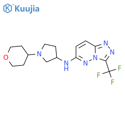 1-(oxan-4-yl)-N-[3-(trifluoromethyl)-[1,2,4]triazolo[4,3-b]pyridazin-6-yl]pyrrolidin-3-amine structure
