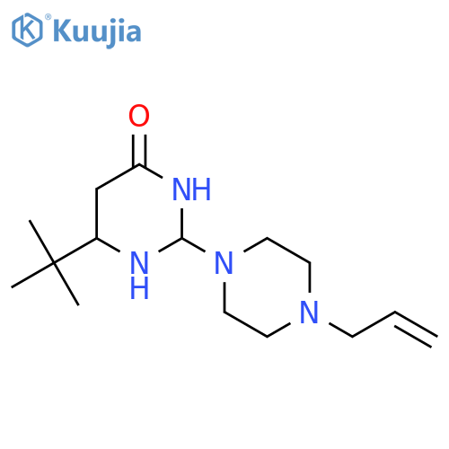 6-Tert-butyl-2-[4-(prop-2-en-1-yl)piperazin-1-yl]-3,4-dihydropyrimidin-4-one structure