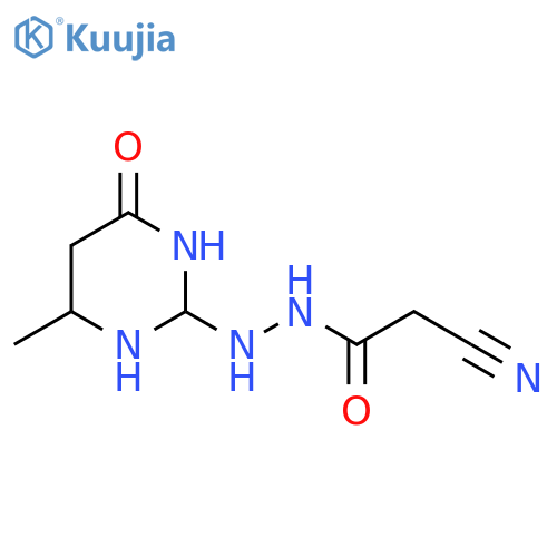 2-cyano-N'-(4-methyl-6-oxo-1,6-dihydropyrimidin-2-yl)acetohydrazide structure