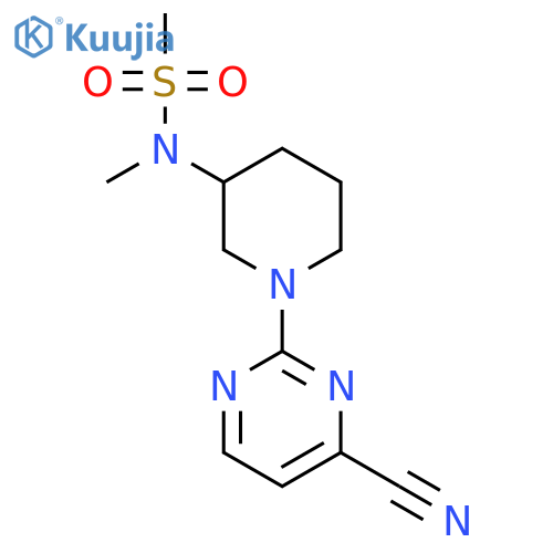 N-[1-(4-cyanopyrimidin-2-yl)piperidin-3-yl]-N-methylmethanesulfonamide structure