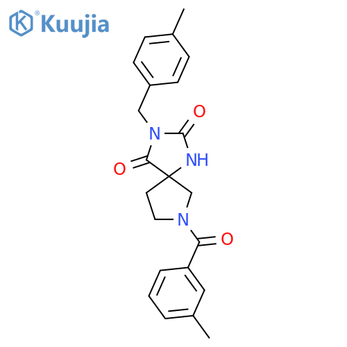 7-(3-Methylbenzoyl)-3-[(4-methylphenyl)methyl]-1,3,7-triazaspiro[4.4]nonane-2,4-dione structure