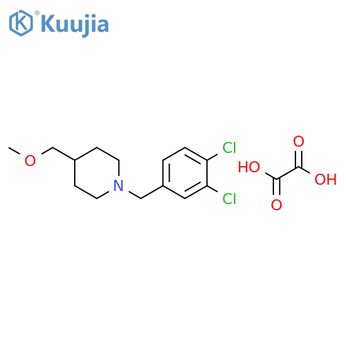 1-(3,4-dichlorophenyl)methyl-4-(methoxymethyl)piperidine; oxalic acid structure