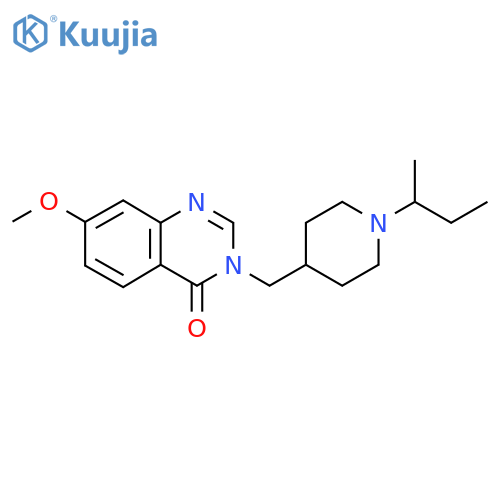 3-{[1-(Butan-2-yl)piperidin-4-yl]methyl}-7-methoxy-3,4-dihydroquinazolin-4-one structure