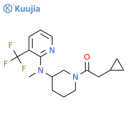 2-Cyclopropyl-1-(3-{methyl[3-(trifluoromethyl)pyridin-2-yl]amino}piperidin-1-yl)ethan-1-one structure