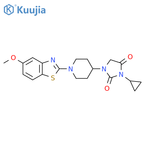 3-Cyclopropyl-1-[1-(5-methoxy-1,3-benzothiazol-2-yl)piperidin-4-yl]imidazolidine-2,4-dione structure