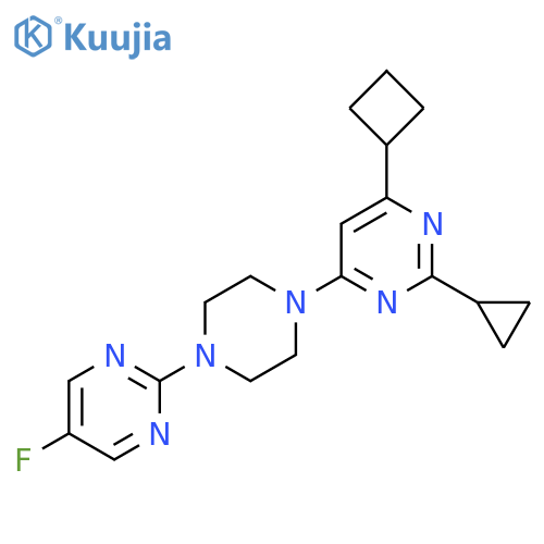 4-Cyclobutyl-2-cyclopropyl-6-[4-(5-fluoropyrimidin-2-yl)piperazin-1-yl]pyrimidine structure