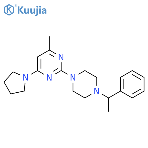 4-Methyl-2-[4-(1-phenylethyl)piperazin-1-yl]-6-(pyrrolidin-1-yl)pyrimidine structure