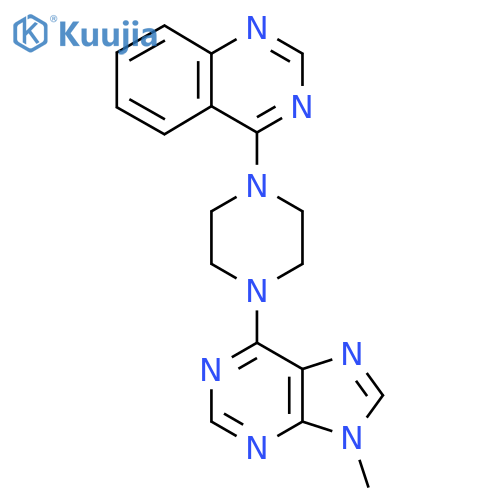 4-[4-(9-methyl-9H-purin-6-yl)piperazin-1-yl]quinazoline structure