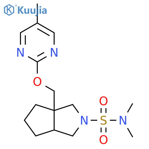 N,N-dimethyl-3a-{[(5-methylpyrimidin-2-yl)oxy]methyl}-octahydrocyclopenta[c]pyrrole-2-sulfonamide structure