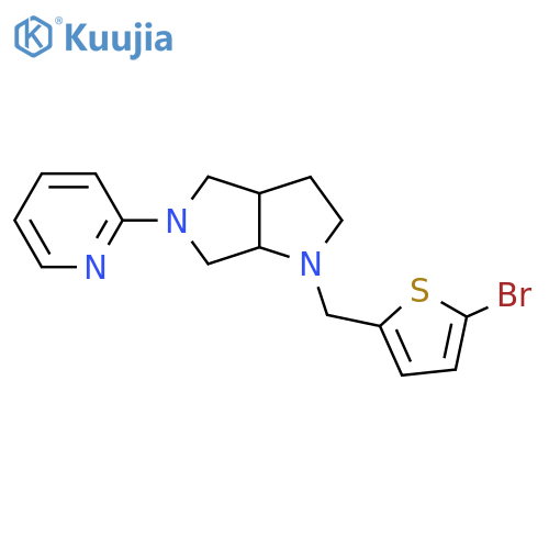 2-{1-[(5-Bromothiophen-2-yl)methyl]-octahydropyrrolo[2,3-c]pyrrol-5-yl}pyridine structure